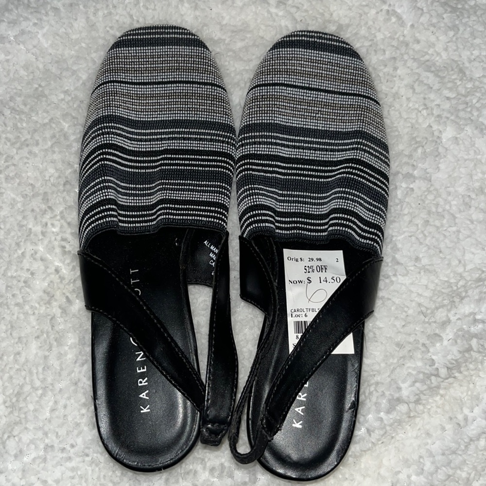 Black and grey sandals